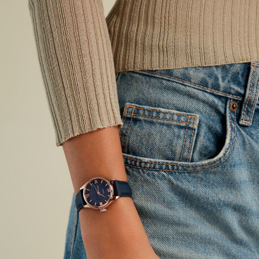 Montre Fossil Gilmore Bleu - Id&eacute;es cadeaux Femme | Histoire d&rsquo;Or