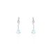 Boucles D'oreilles Pendantes Assaf Or Blanc Topaze Et Oxyde - Boucles d'oreilles pendantes Femme | Histoire d’Or