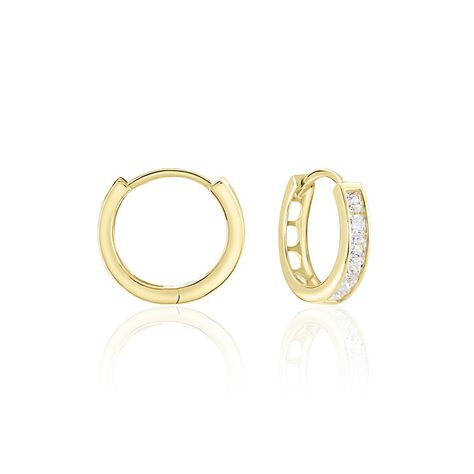 Créoles Ivria Or Jaune Oxyde De Zirconium - Boucles d'oreilles créoles Femme | Histoire d’Or