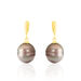 Boucles D'oreilles Pendantes Semi-baroque Or Jaune Perle De Tahiti - Boucles d'oreilles pendantes Femme | Histoire d’Or