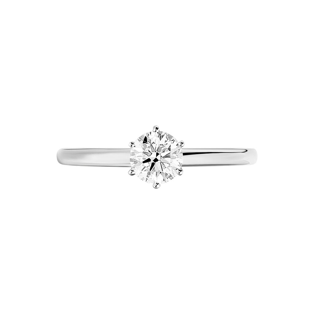 Bague Solitaire Natalia Or Blanc Diamant - Bagues solitaires Femme | Histoire d’Or