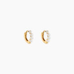 Cr&eacute;oles Per1 Argent Dor&eacute; A L'Or 750/1000 Perle De Culture - Boucles d'oreilles cr&eacute;oles Femme | Histoire d&rsquo;Or
