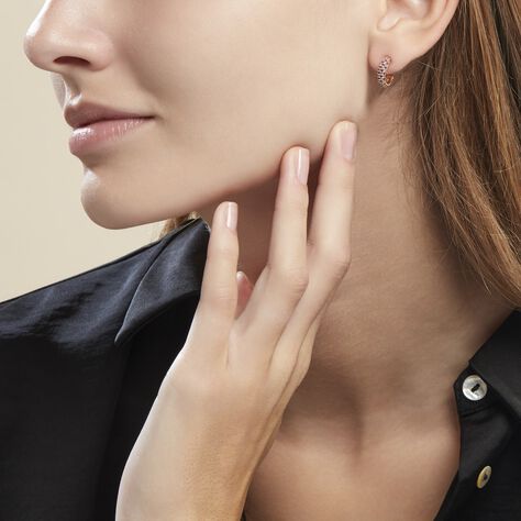 Créoles Plaqué Or Jaune Julitta Topazes Oxydes De Zirconium - Boucles d'oreilles créoles Femme | Histoire d’Or