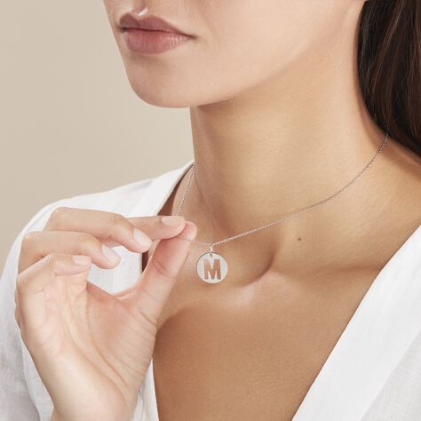 Pendentif Elio M Argent Blanc - Pendentifs Famille | Histoire d’Or
