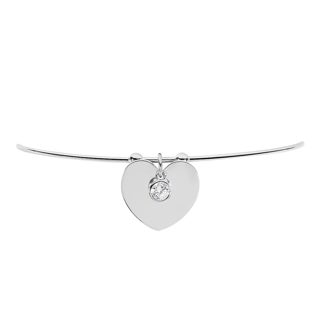Bracelet Jonc Ylla Argent Blanc Oxyde De Zirconium - Bracelets joncs Femme | Histoire d’Or