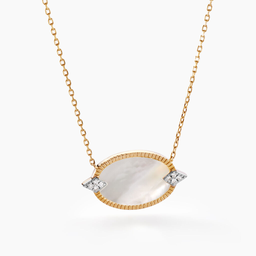 Collier Tahina Or Jaune Nacre Diamant - Colliers Femme | Histoire d’Or