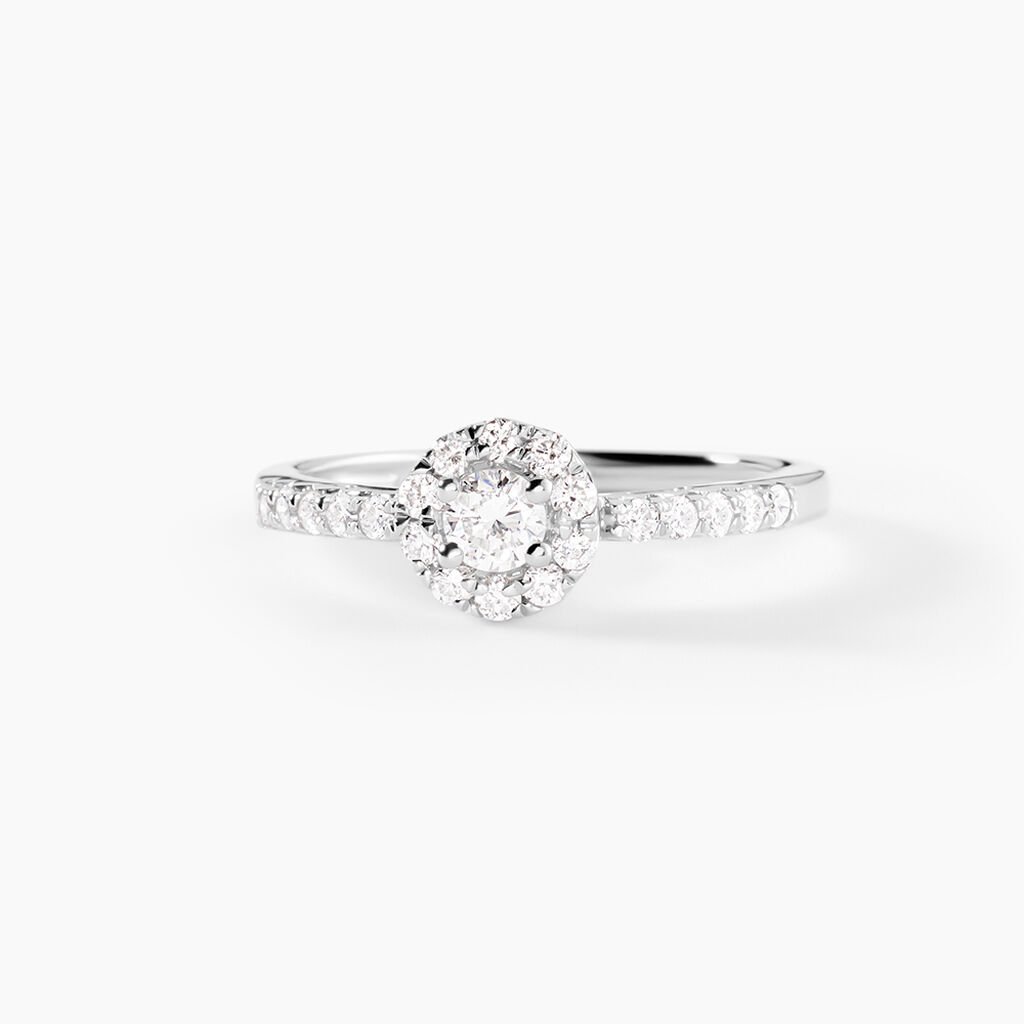 Bague Urbane Platine Blanc Diamant - Bagues solitaires Femme | Histoire d&rsquo;Or