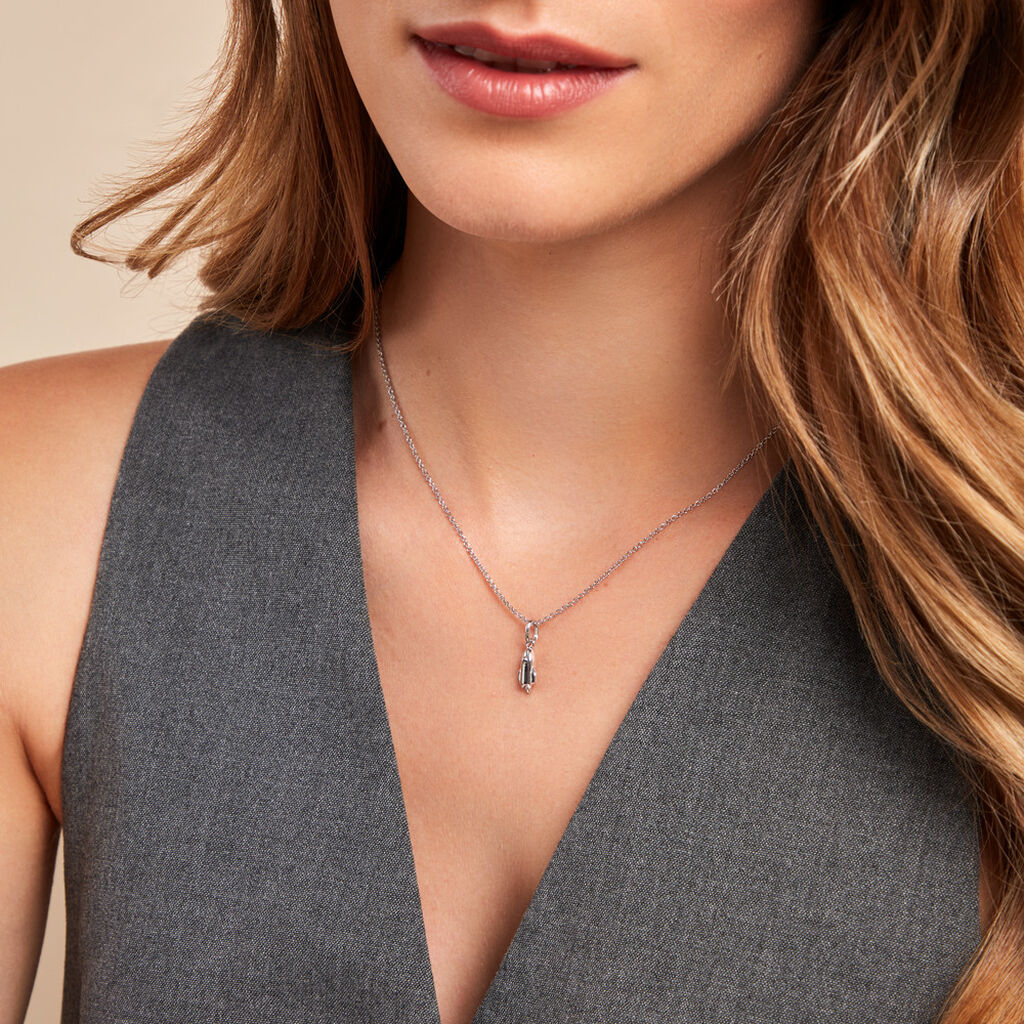 Collier Raven Argent Blanc - Ras de cou Femme | Histoire d’Or
