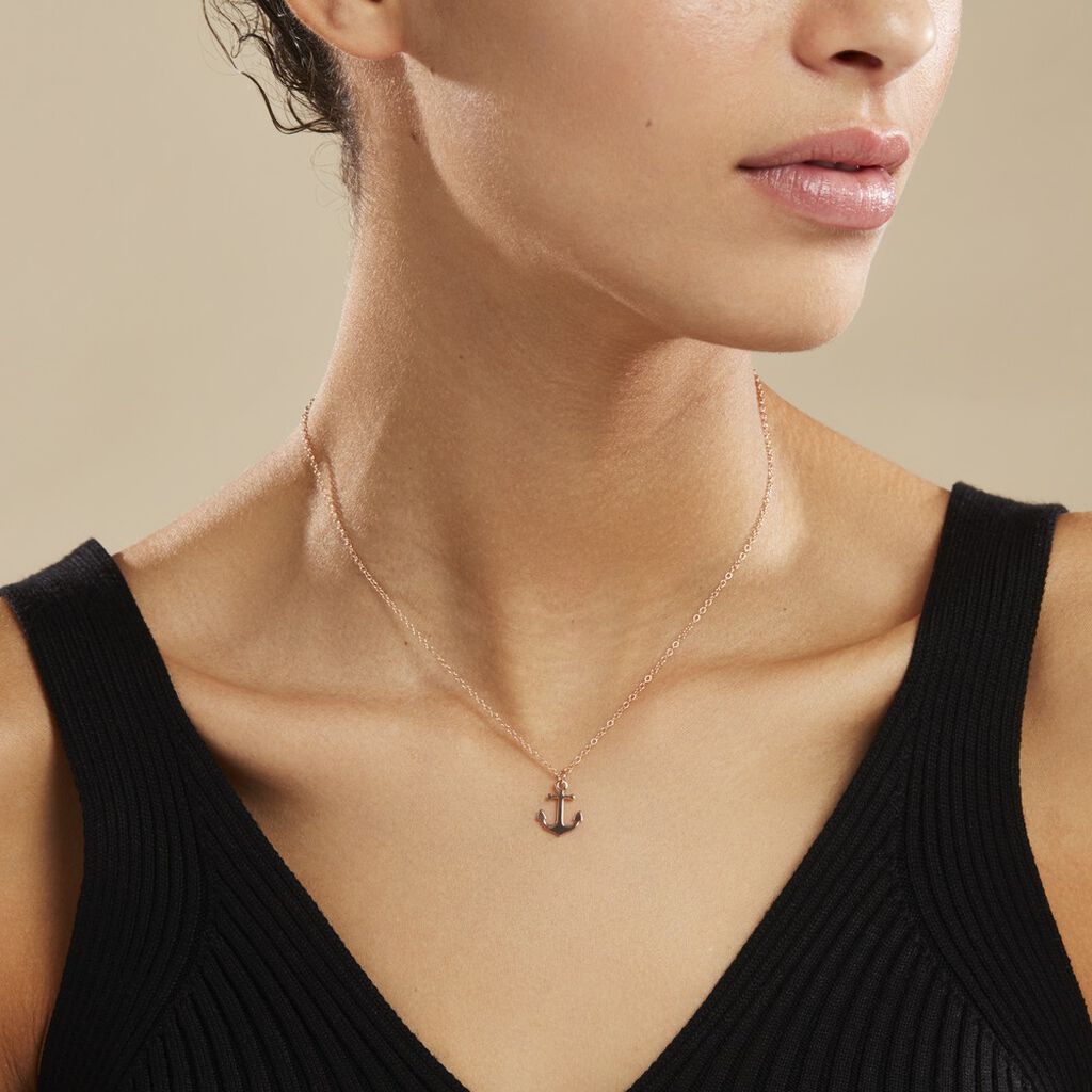 Collier Sacha Argent Rose - Bijoux Ancre Femme | Histoire d’Or