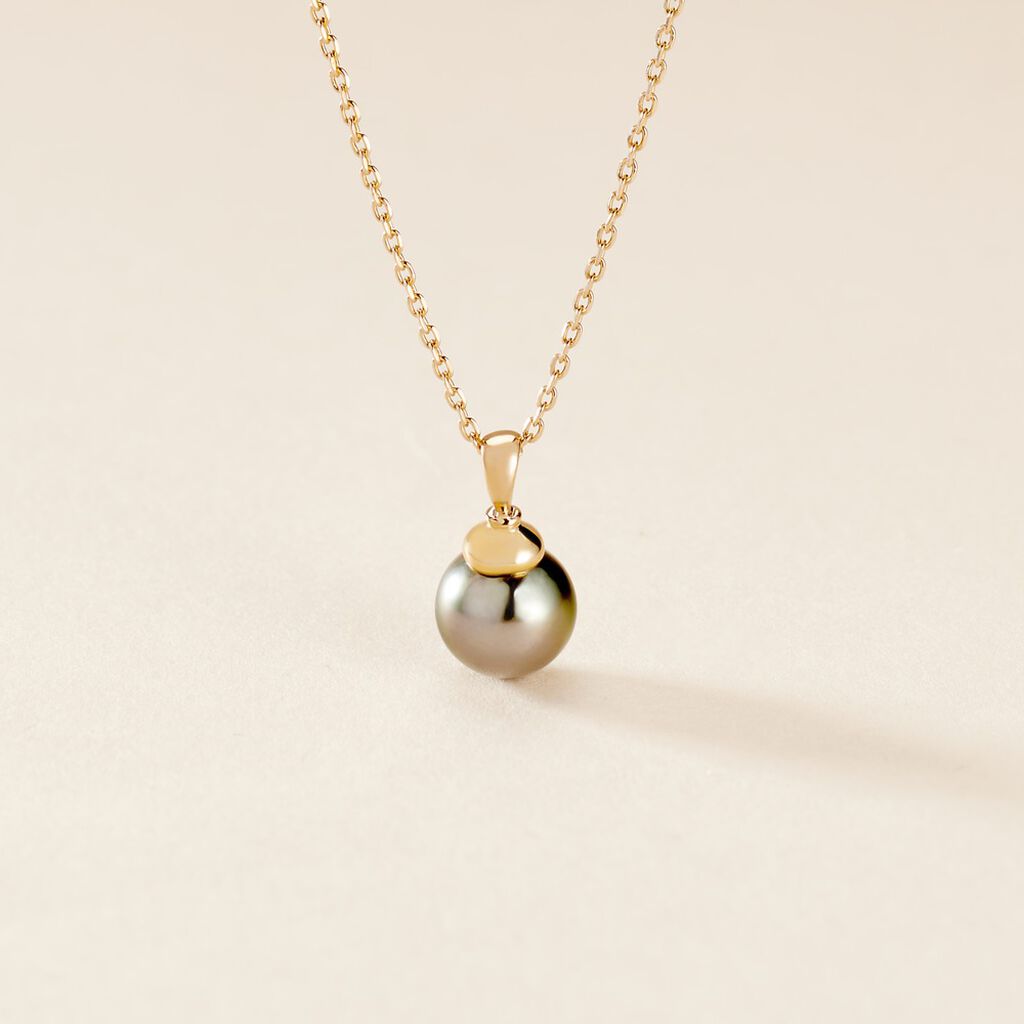 Pendentif Cerclee Or Jaune Perle De Culture De Tahiti - Pendentifs Femme | Histoire d’Or