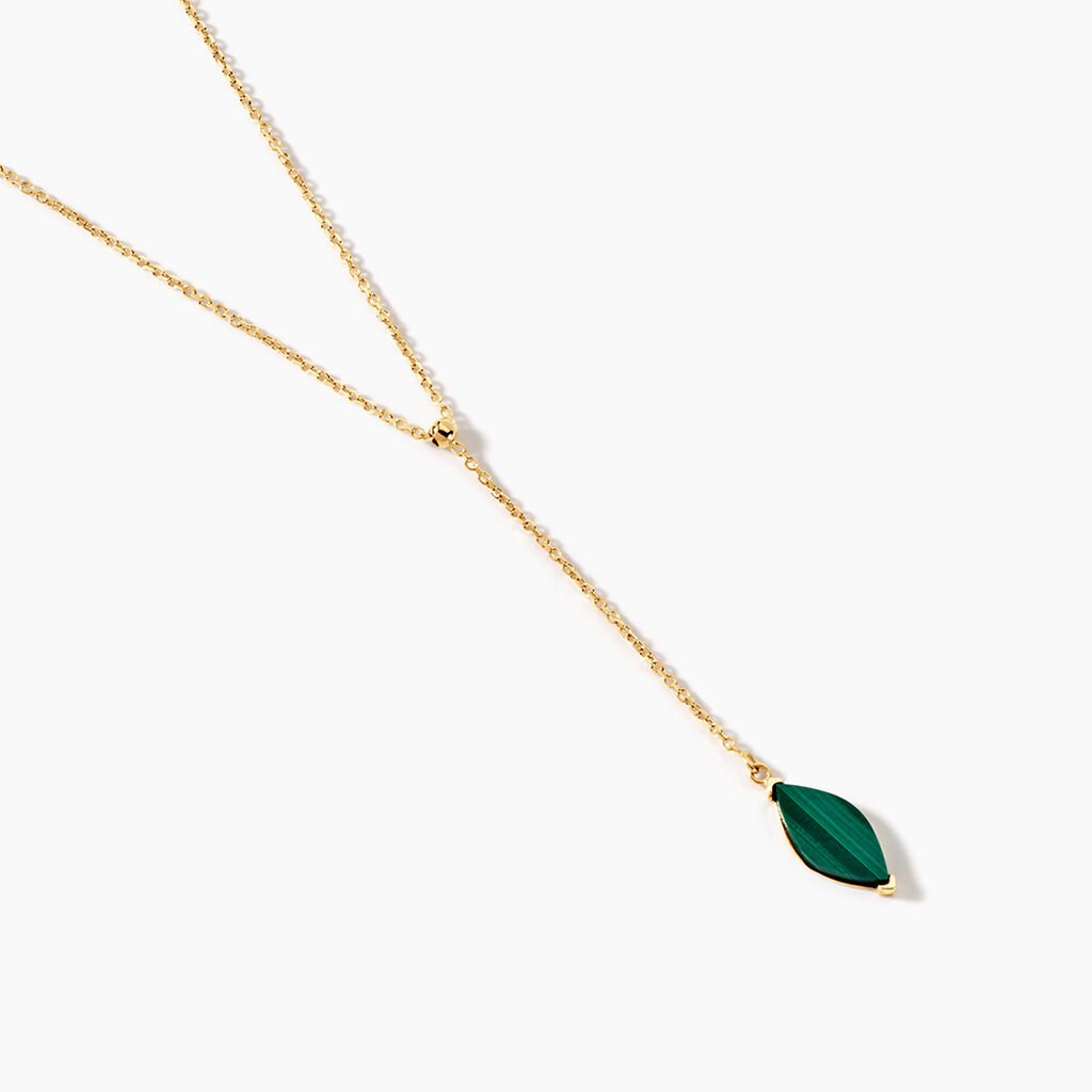 Collier Elisud Or Jaune Malachite - Colliers Femme | Histoire d&rsquo;Or