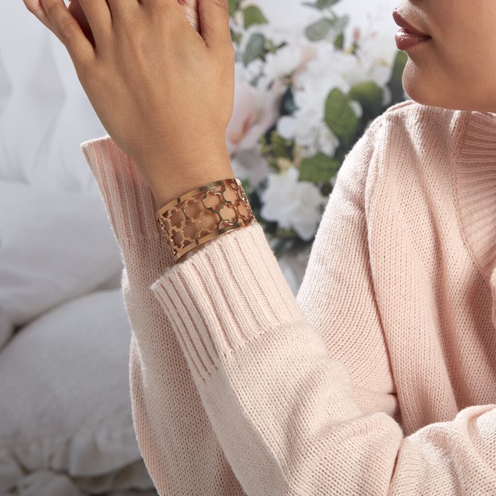 Bracelet Jonc Azemia Acier Rose - Bracelets joncs Femme | Histoire d&rsquo;Or