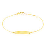 Bracelet Identit&eacute; Gaspardine Maille For&ccedil;at Or Jaune - Bracelets Communion Enfant | Histoire d&rsquo;Or