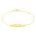Bracelet Identité Gaspardine Maille Forçat Or Jaune - Bracelets Communion Enfant | Histoire d’Or