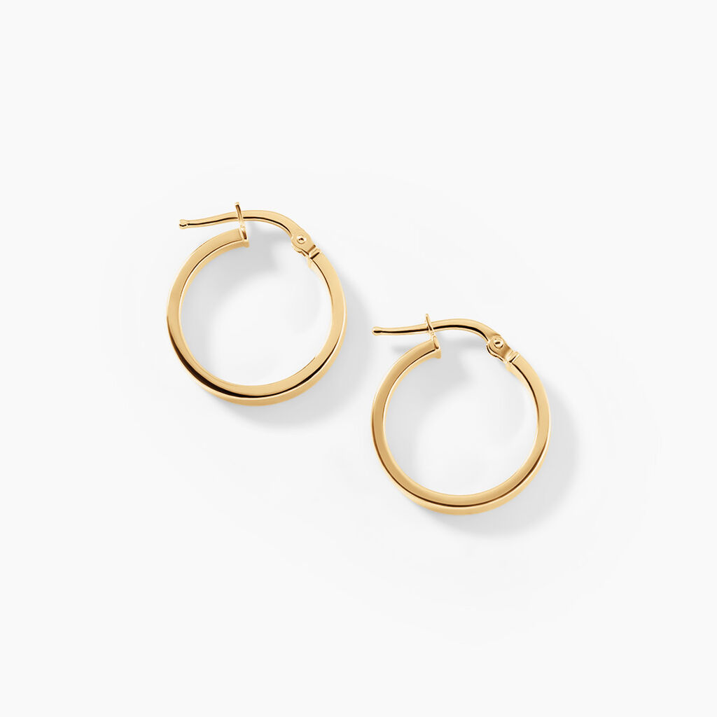 Cr&eacute;oles Cody Argent Dor&eacute; A L'Or 750/1000 - Boucles d'oreilles cr&eacute;oles Femme | Histoire d&rsquo;Or