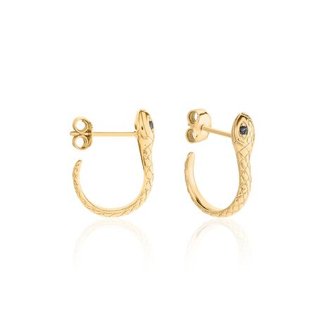 Créoles Yasha Plaqué Or Jaune Spinelle - Boucles d'oreilles créoles Femme | Histoire d’Or