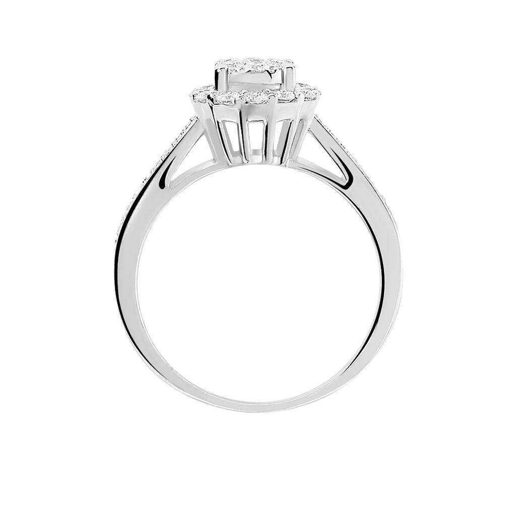 Bague Chou Or Blanc Diamant - Bagues avec pierre Femme | Histoire d’Or