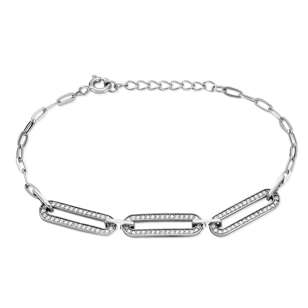 Bracelet Trait D'union Argent Blanc Oxyde De Zirconium - Bracelets Femme | Histoire d’Or
