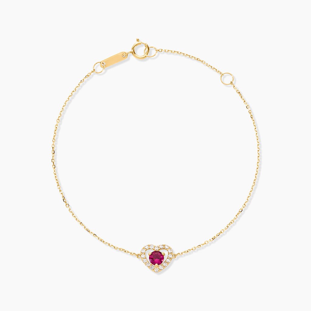 Bracelet Norm Or Jaune Rhodolite Oxyde De Zirconium - Bracelets Femme | Histoire d&rsquo;Or