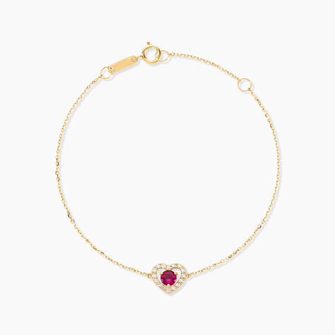 Bracelet Norm Or Jaune Rhodolite Oxyde De Zirconium - Bracelets Femme | Histoire d&rsquo;Or