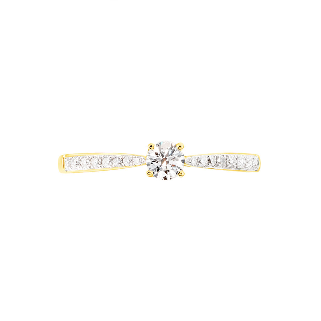 Bague Solitaire Hemera Or Jaune Diamant - Bagues solitaires Femme | Histoire d&rsquo;Or