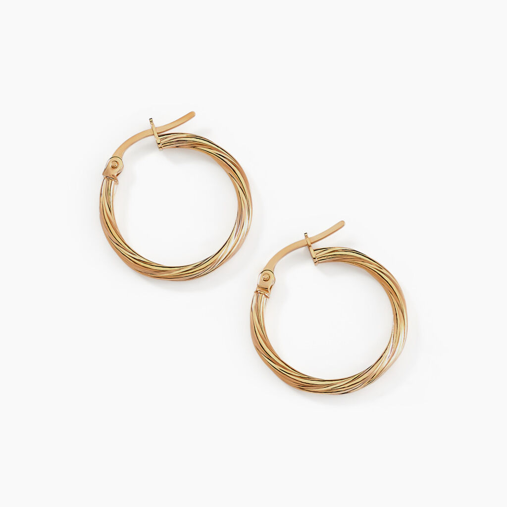 Créoles Youri Or Jaune - Boucles d'oreilles créoles Femme | Histoire d’Or