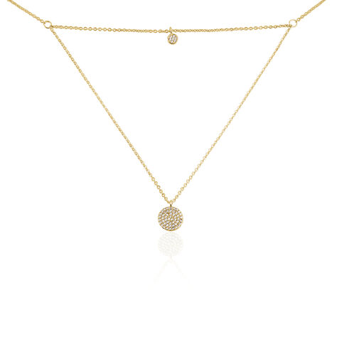 Collier Plaqué Or Jaune Dev Oxyde De Zirconium - Colliers doubles et triples chaînes Femme | Histoire d’Or