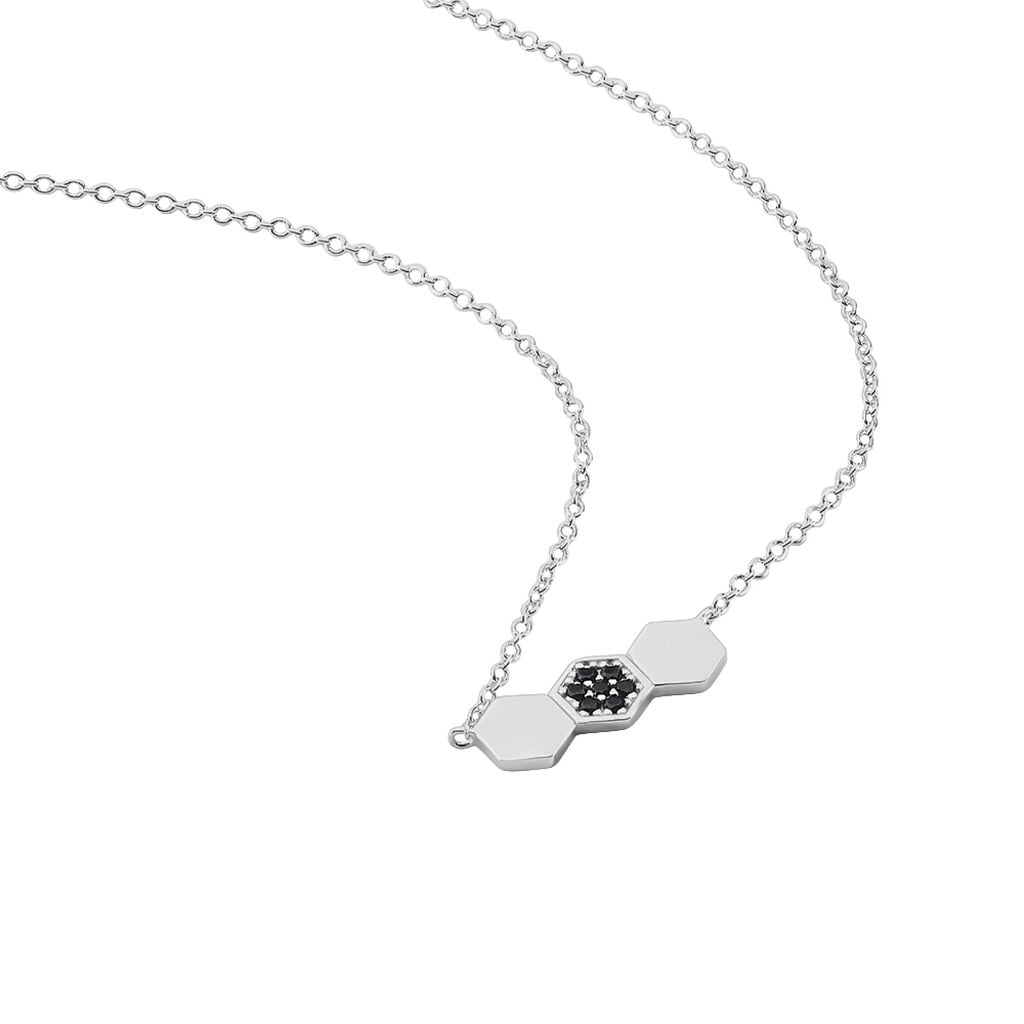 Collier Onaissa Argent Blanc Oxyde De Zirconium - Colliers fantaisie Femme | Histoire d&rsquo;Or