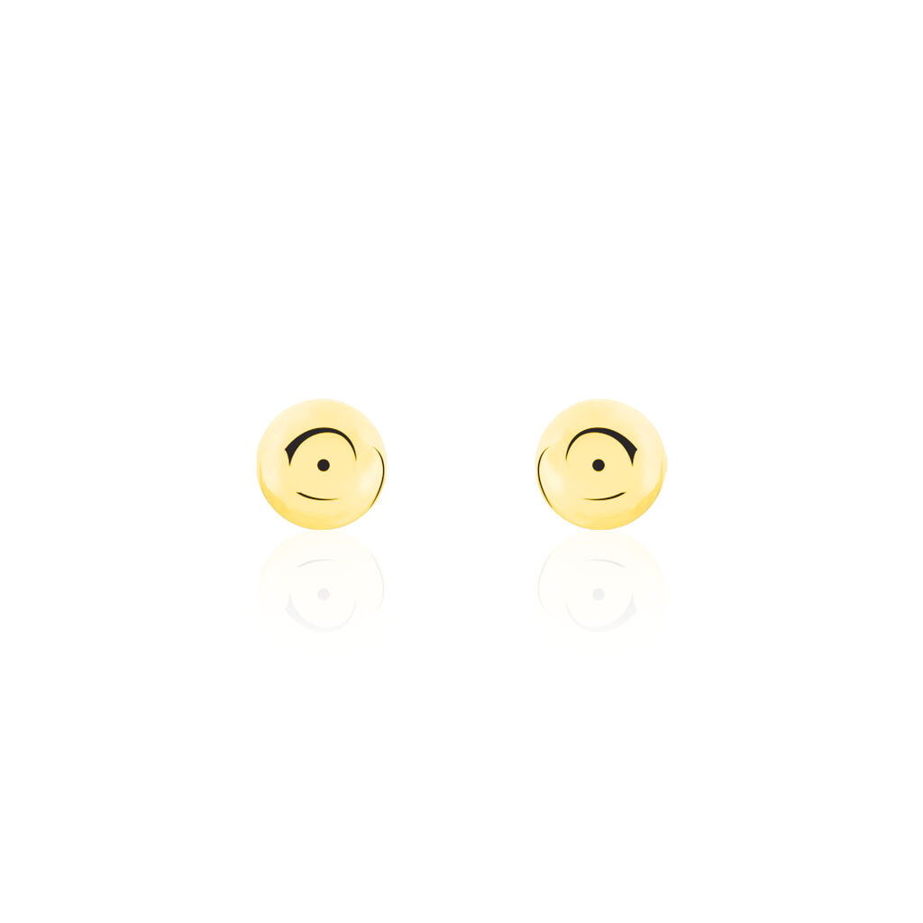 Boucles D'oreilles Puces Fidelia Boule Or Jaune - Clous d'oreilles Femme | Histoire d’Or