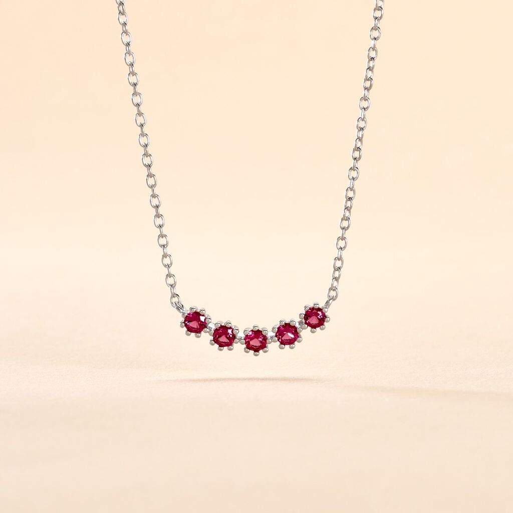 Collier Karrie Argent Blanc Oxyde De Zirconium - Colliers fantaisie Femme | Histoire d&rsquo;Or