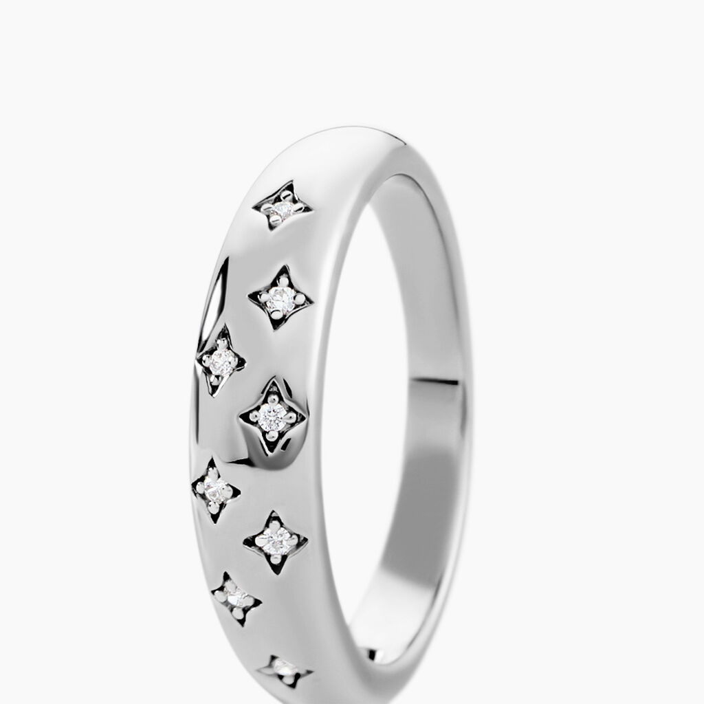 Bague Garrett Argent Blanc Oxyde De Zirconium - Bagues avec pierre Femme | Histoire d&rsquo;Or