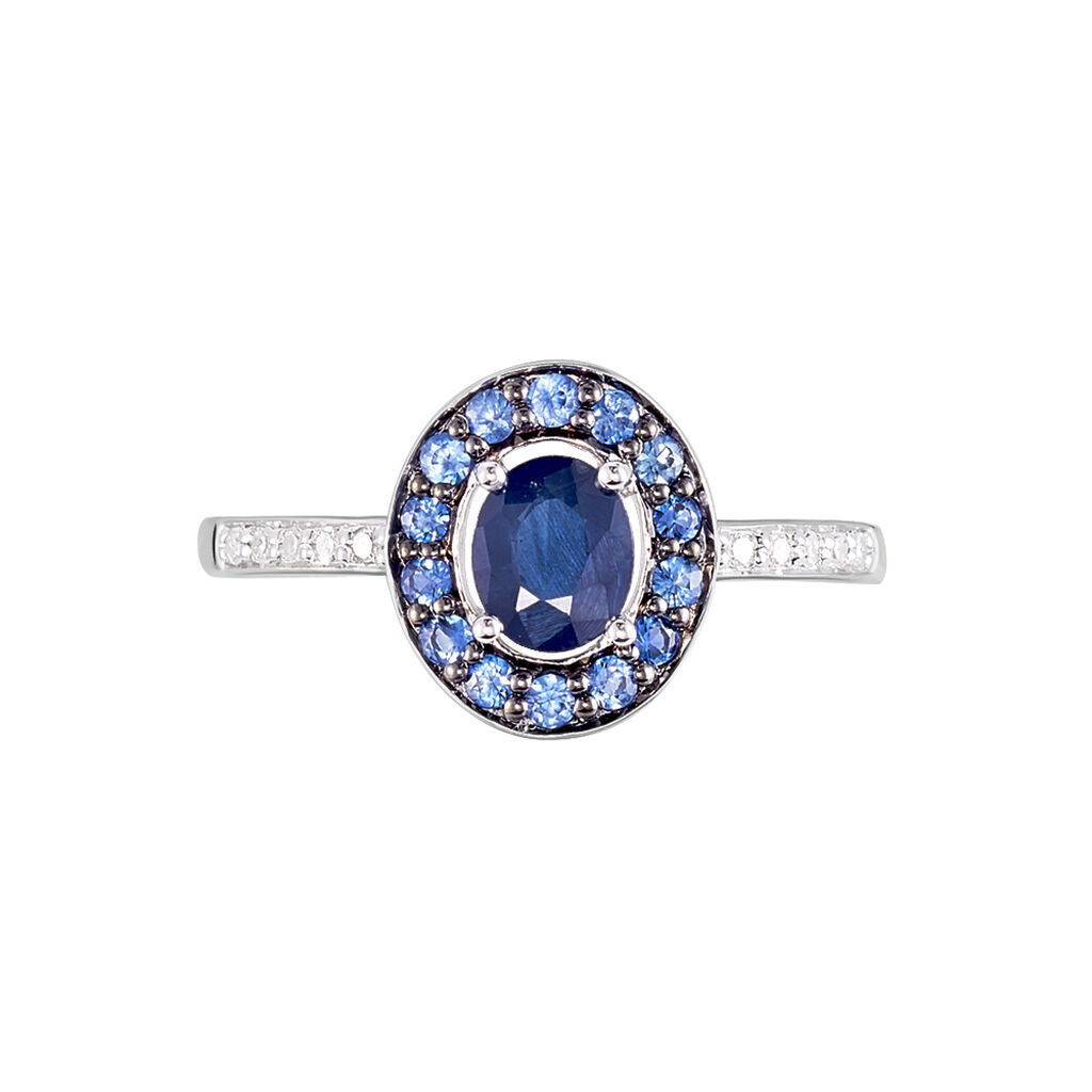 Bague Leona Or Blanc Saphir Diamant - Bagues solitaires Femme | Histoire d’Or