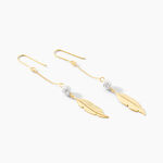 Boucles D'oreilles Pendantes Powoo Or Jaune Strass - Boucles d'oreilles pendantes Femme | Histoire d&rsquo;Or