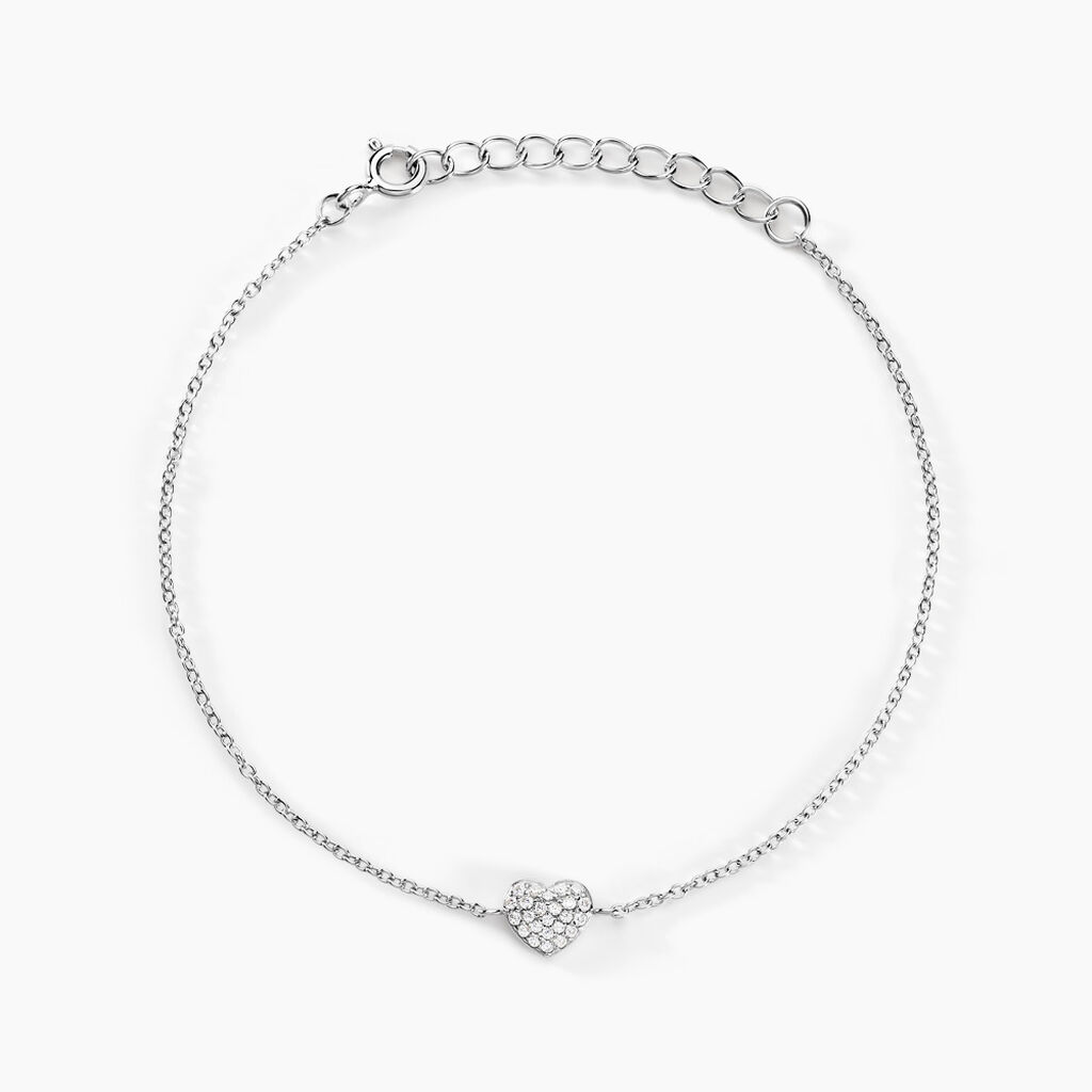 Bracelet Argent Blanc Deep In Love Oxyde De Zirconium