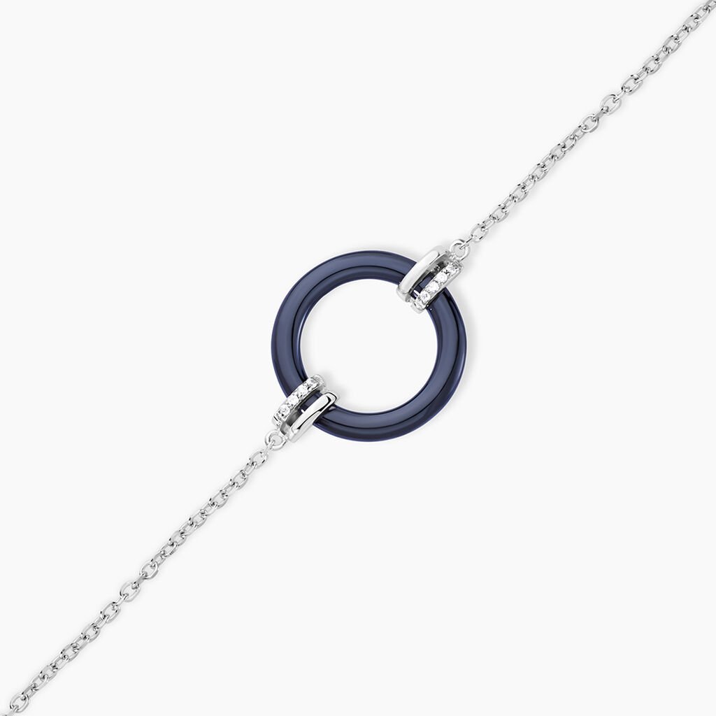 Bracelet Bertillianne Argent Blanc Céramique Et Oxyde De Zirconium - Bracelets Femme | Histoire d’Or