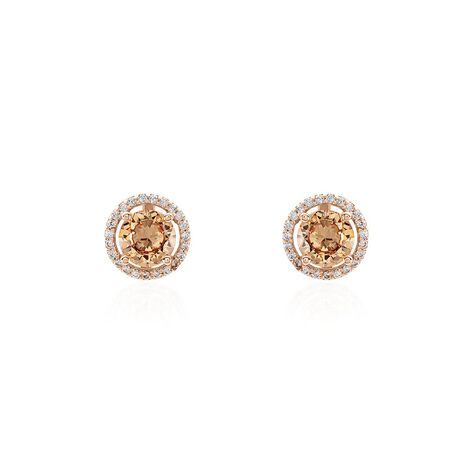 Boucles D'oreilles Puces Rio Copacabana Argent Rose Oxyde - Boucles d'oreilles fantaisie Femme | Histoire d’Or