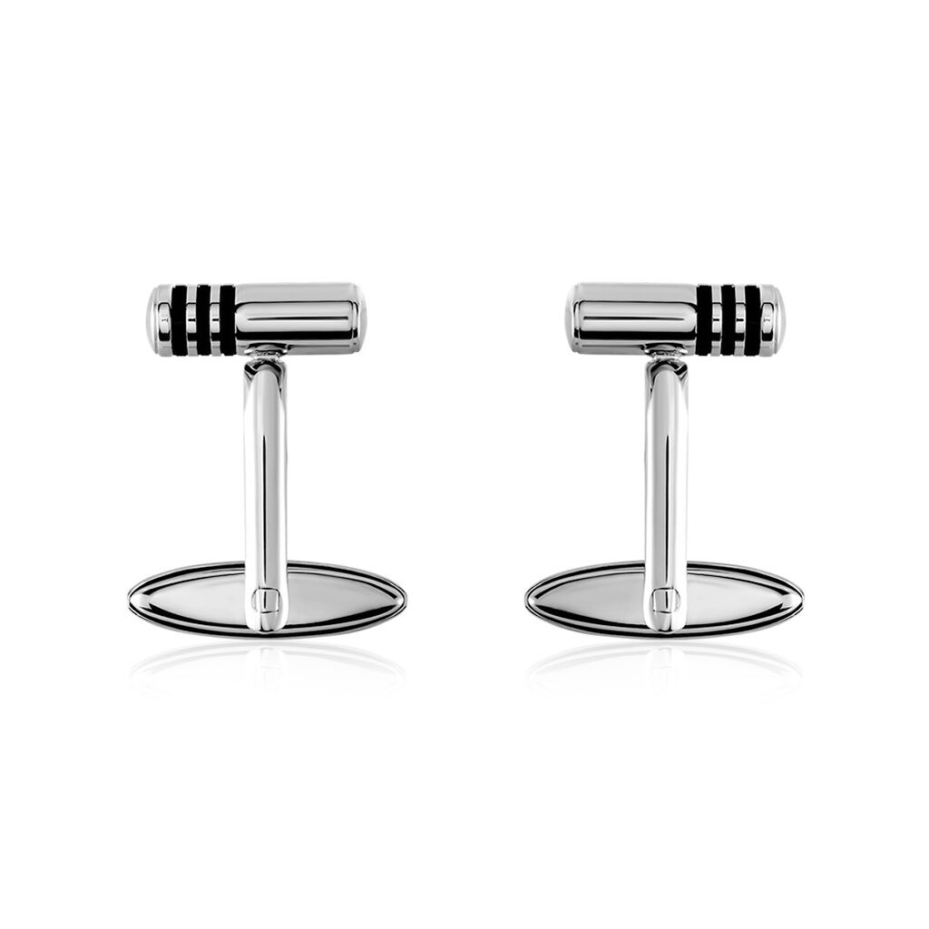 Boutons De Manchette Gaudens Acier Bicolore - Boutons de manchette Homme | Histoire d’Or