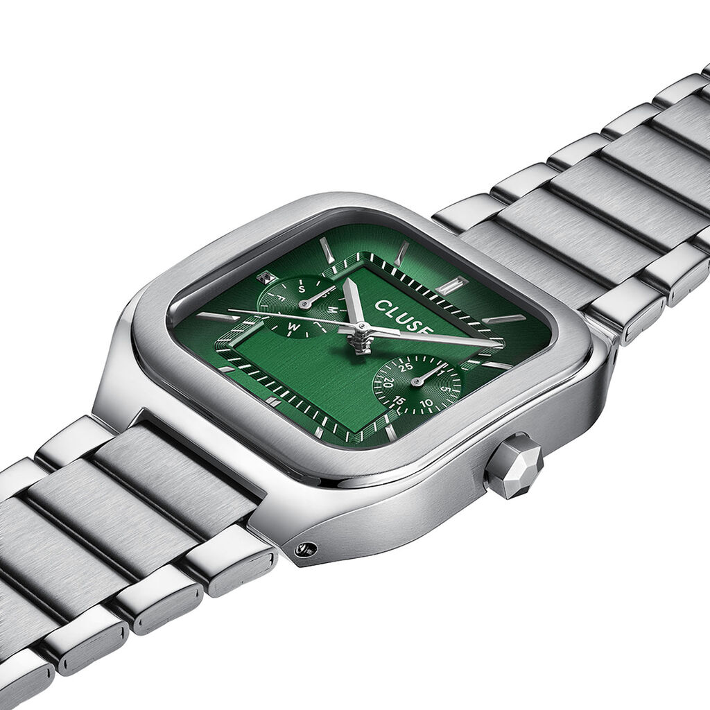 Montre Cluse Quadrus Multifonction Vert - Montres Homme | Histoire d&rsquo;Or