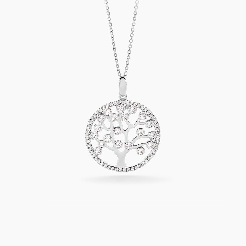 Collier Chimere Argent Blanc Oxyde De Zirconium - Colliers fantaisie Femme | Histoire d&rsquo;Or