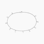 Cha&icirc;ne De Cheville Fillira Argent Blanc - Cha&icirc;nes de cheville Femme | Histoire d&rsquo;Or