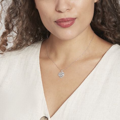Pendentif Mayliss Argent Blanc - Pendentifs Coeur Femme | Histoire d’Or