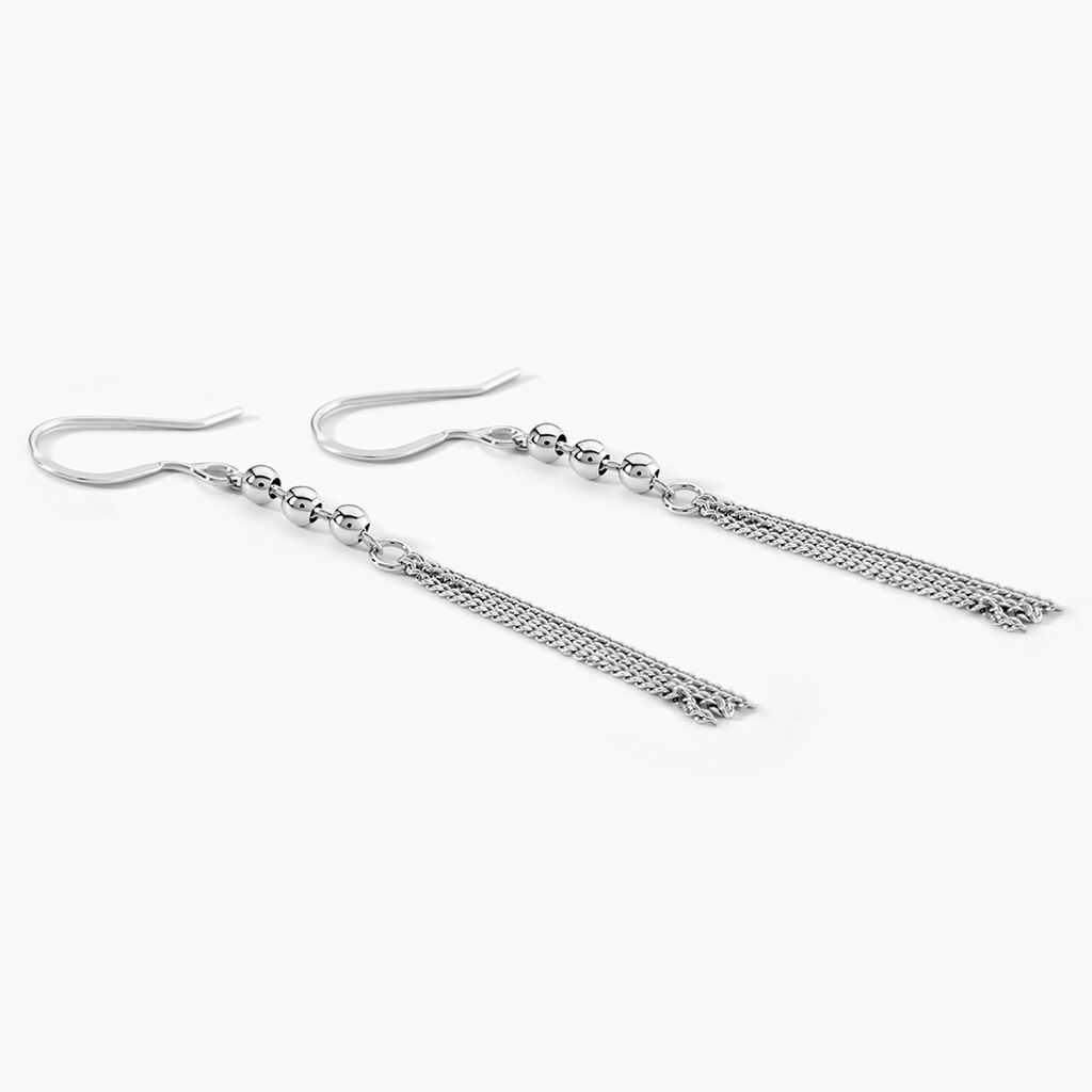 Boucles D'oreilles Pendantes Melodie Argent Blanc - Boucles d'oreilles fantaisie Femme | Histoire d&rsquo;Or