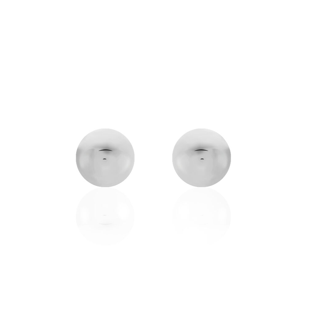 Boucles D'oreilles Puces Virgie Argent Blanc - Boucles d'oreilles fantaisie Femme | Histoire d’Or