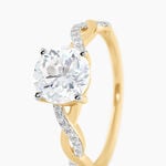 Bague Solitaire Caralyn Or Jaune Oxyde De Zirconium - Bagues solitaires Femme | Histoire d&rsquo;Or