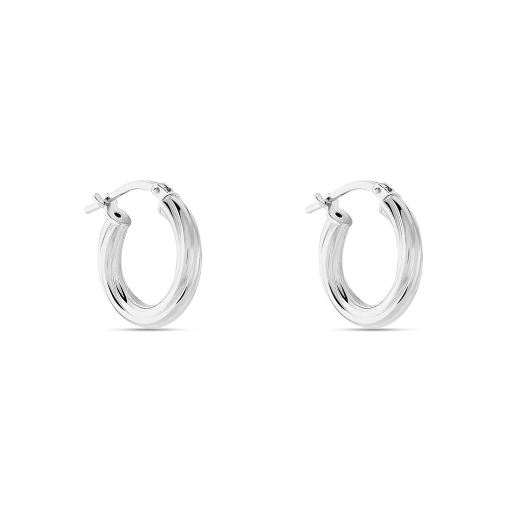 Cr&eacute;oles Maia Argent Blanc - Boucles d'oreilles cr&eacute;oles Femme | Histoire d&rsquo;Or