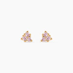 Boucles D'oreilles Puces Istoria Plaqu&eacute; Or Jaune Oxyde De Zirconium - Boucles d'oreilles fantaisie Femme | Histoire d&rsquo;Or