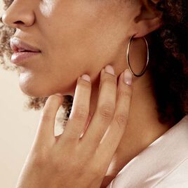 Créoles Ada Lisse Plaqué Or Jaune - Boucles d'oreilles créoles Femme | Histoire d’Or