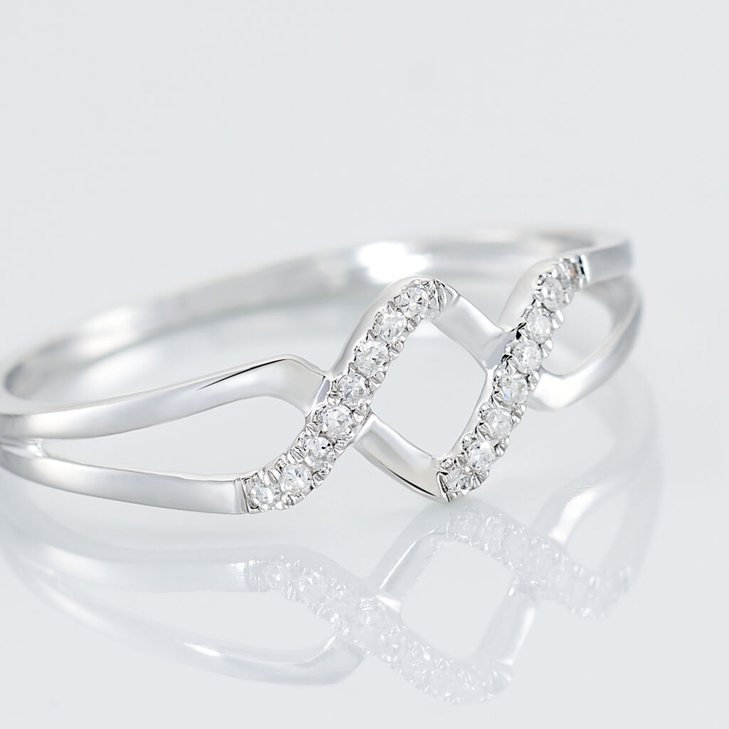 Bague Loula Or Blanc Diamant - Bagues avec pierre Femme | Histoire d’Or