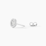 Boucles D'oreilles Puces Argent Blanc Chaker Oxydes De Zirconium - Boucles d'oreilles fantaisie Femme | Histoire d&rsquo;Or