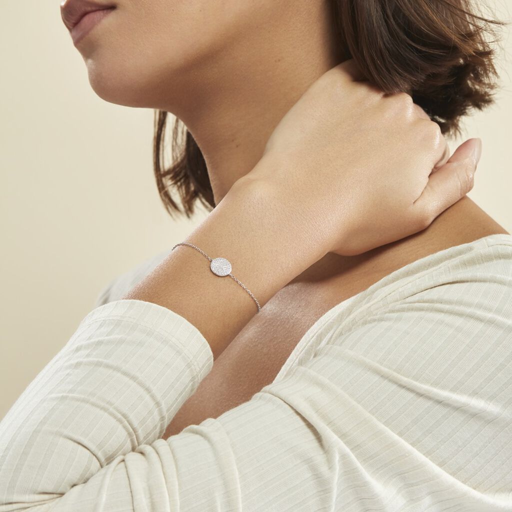 Bracelet Angeles Argent Blanc Oxyde De Zirconium - Bracelets Femme | Histoire d’Or